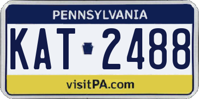 PA license plate KAT2488