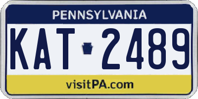 PA license plate KAT2489