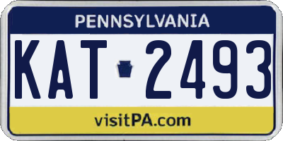 PA license plate KAT2493