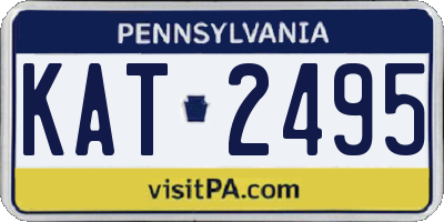 PA license plate KAT2495