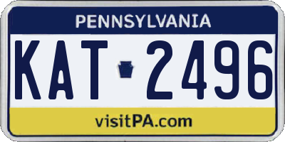 PA license plate KAT2496