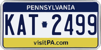 PA license plate KAT2499