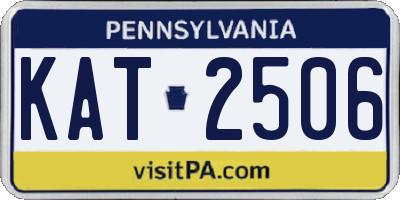 PA license plate KAT2506
