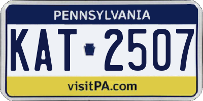 PA license plate KAT2507