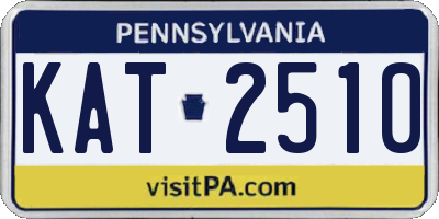 PA license plate KAT2510