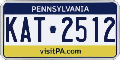 PA license plate KAT2512