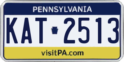 PA license plate KAT2513