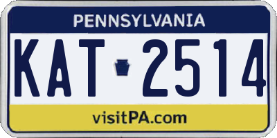 PA license plate KAT2514