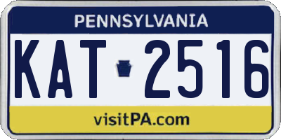 PA license plate KAT2516