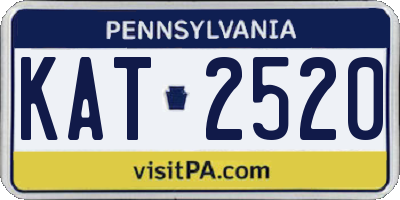 PA license plate KAT2520