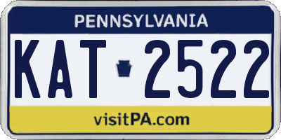 PA license plate KAT2522