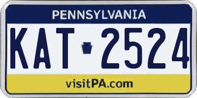 PA license plate KAT2524