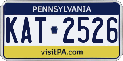 PA license plate KAT2526