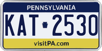 PA license plate KAT2530