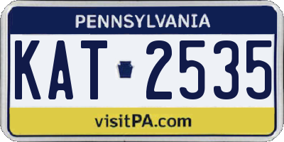 PA license plate KAT2535