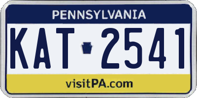 PA license plate KAT2541