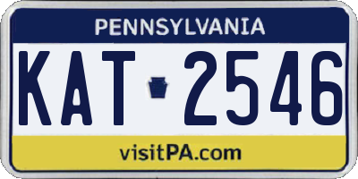 PA license plate KAT2546
