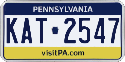 PA license plate KAT2547