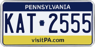 PA license plate KAT2555