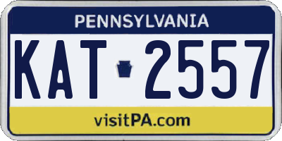 PA license plate KAT2557