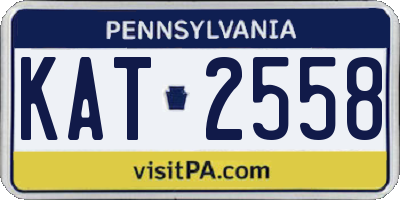 PA license plate KAT2558