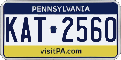 PA license plate KAT2560