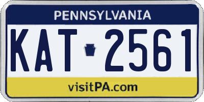 PA license plate KAT2561