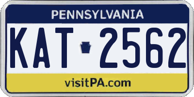 PA license plate KAT2562