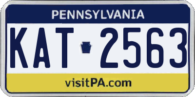 PA license plate KAT2563