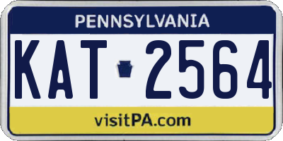 PA license plate KAT2564