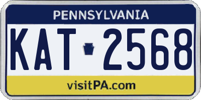 PA license plate KAT2568