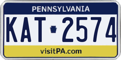 PA license plate KAT2574