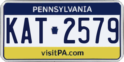 PA license plate KAT2579