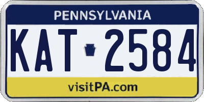 PA license plate KAT2584