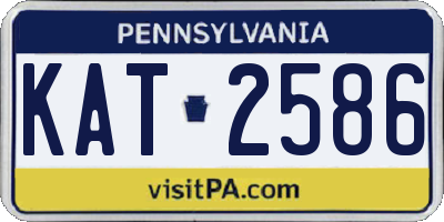 PA license plate KAT2586