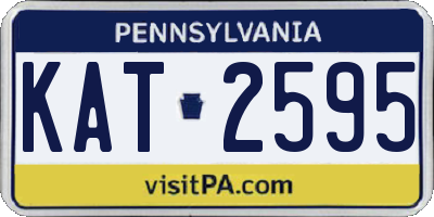 PA license plate KAT2595