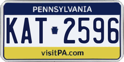 PA license plate KAT2596