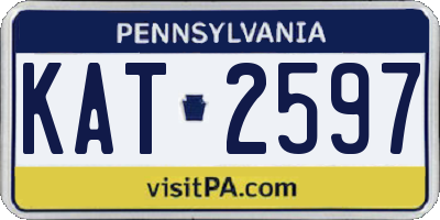 PA license plate KAT2597