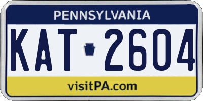 PA license plate KAT2604