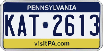 PA license plate KAT2613