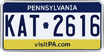 PA license plate KAT2616