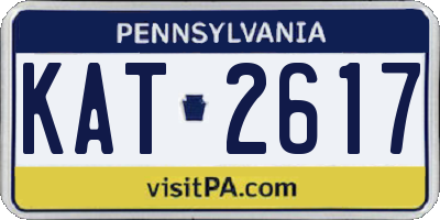 PA license plate KAT2617