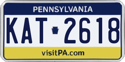 PA license plate KAT2618