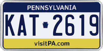 PA license plate KAT2619