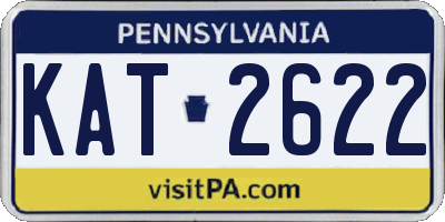 PA license plate KAT2622