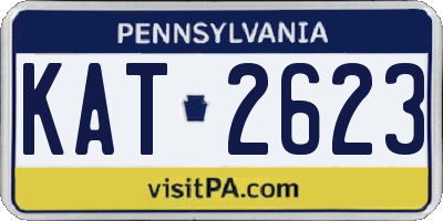 PA license plate KAT2623