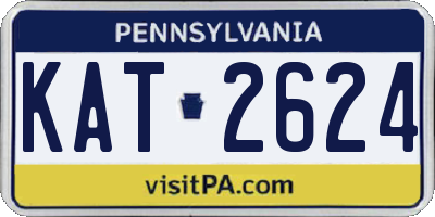 PA license plate KAT2624