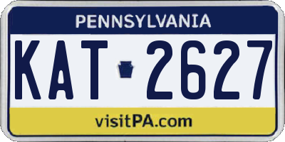 PA license plate KAT2627