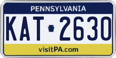 PA license plate KAT2630