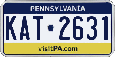 PA license plate KAT2631